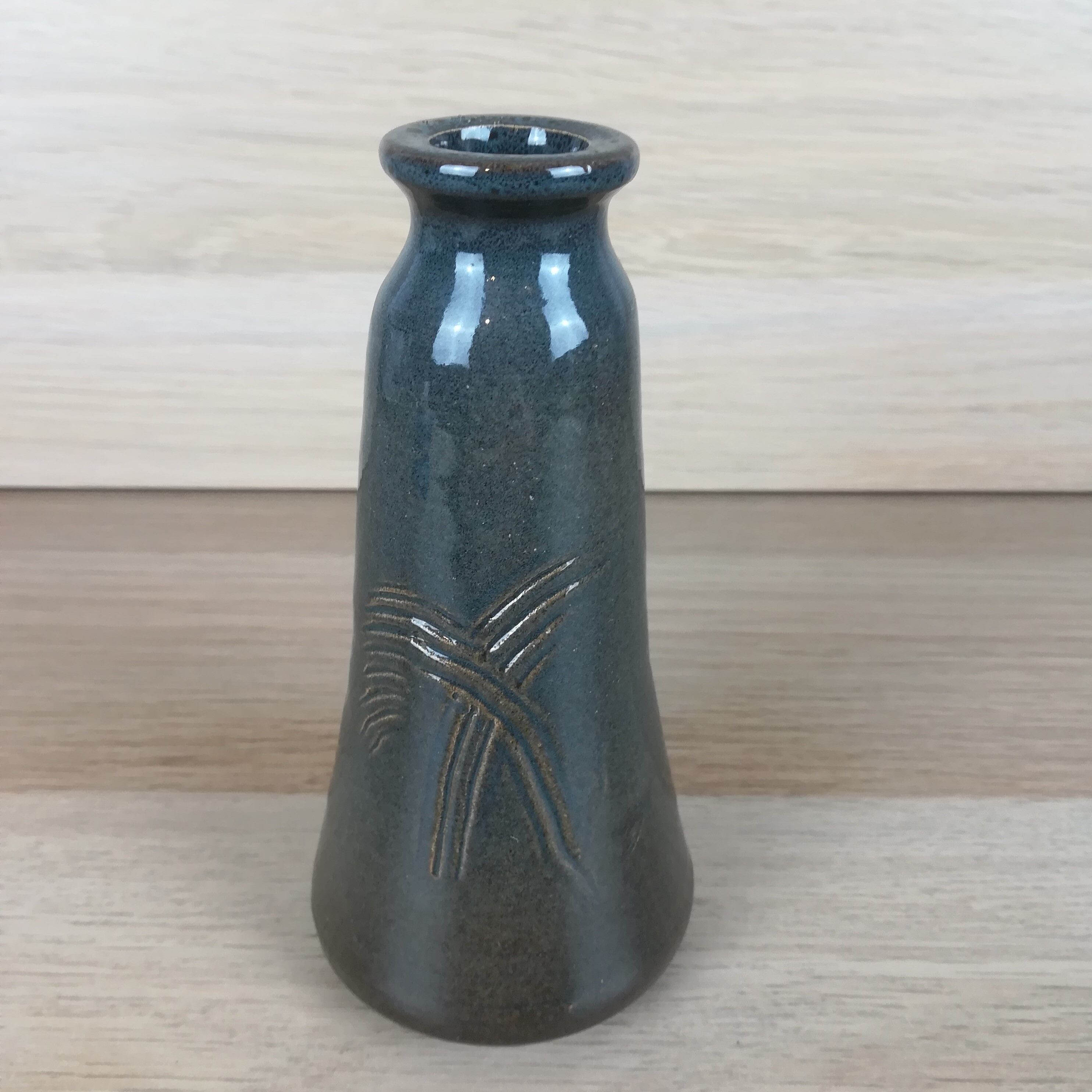 Dark grey ceramic vase