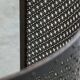 Half-moon antique wrought iron fire screen from the 19th century.