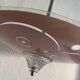 Vintage 1950 pink glass dome ceiling light - 39 x 40 cm