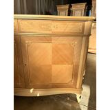 Contemporary Italian Natural Walnut Sideboard With Cherry Inlays