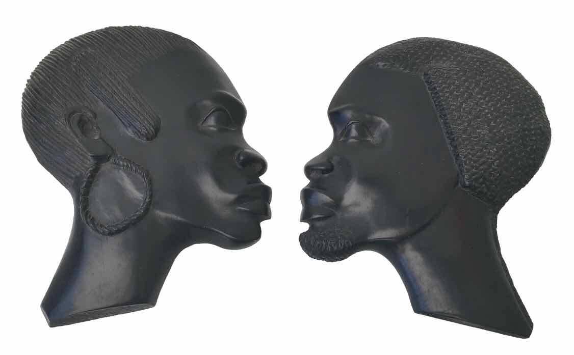 Sculptures profils africains en ébène