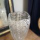Flowery cut crystal vase