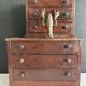 Miniature wooden master cabinet, 19th century