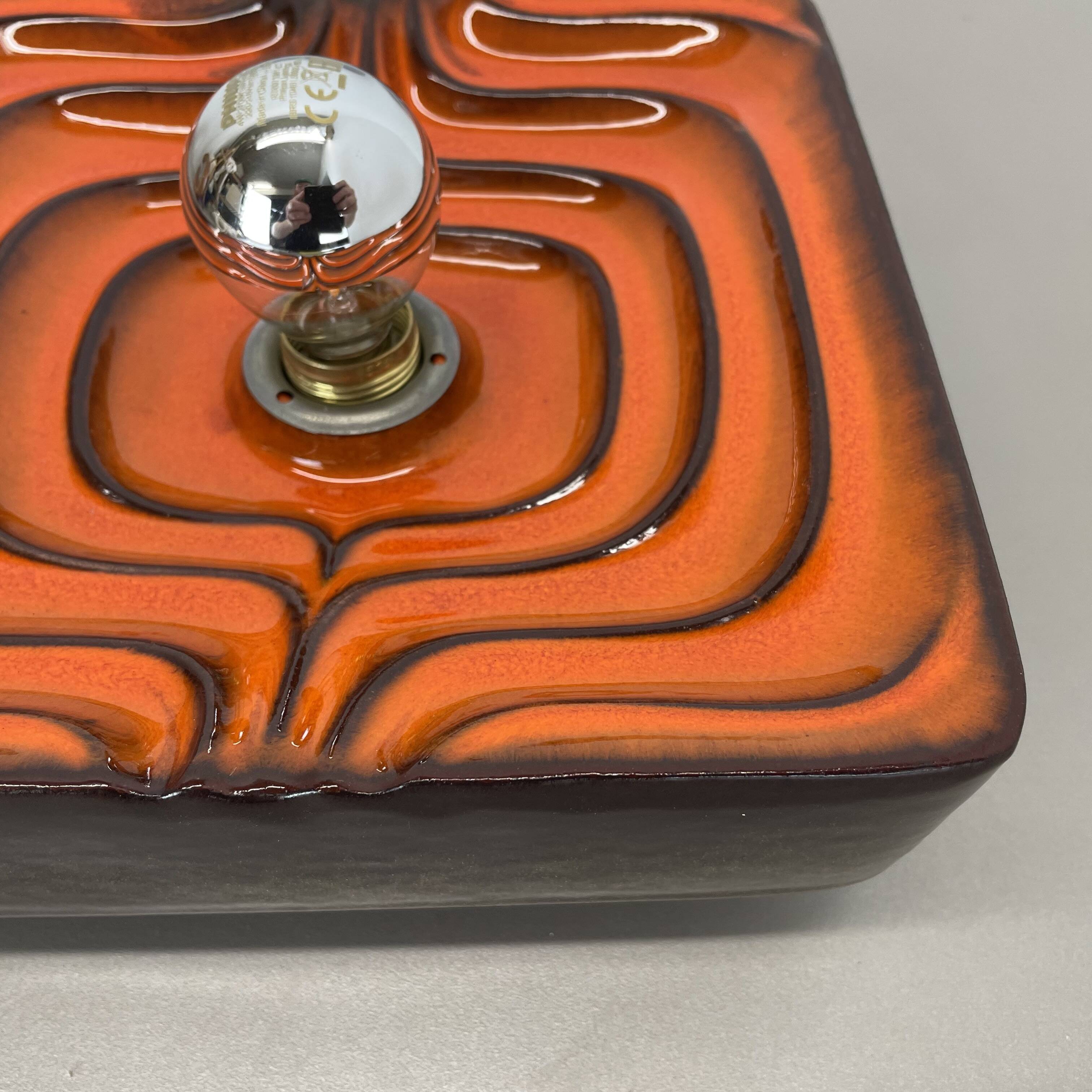 Cubic psychedelic pop art fat lava wall light by pan ceramics, germany, 1970