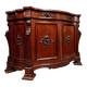 Buffet galbé toutes faces époque Napoleon III en acajou