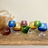 4 verres couleurs vintage
