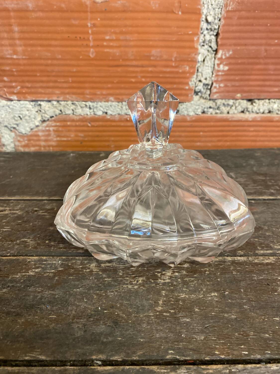 Vintage Crystal Bonbonnière Candy Dish #C872