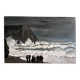 Huile sur toile inspirée des vues d’Etretat de Monet