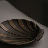 Danish Art Deco decorative shell bowl in bronze, 1930s–1940s.