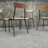 4 vintage Stella school chairs