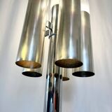 Carlo Nason style "Space Age" floor lamp, chrome & Murano, 1970s
