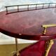 Cherry-red bar cart by Aldo Tura, Italy, 1960s, Hollywood Regency