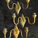 3 Art Deco cloisonné enamel wall lights