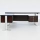 Bureau d'angle de direction Abbondinterni en acajou, Italie, 1970