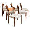 6 chaises scandinave en teck vintage années 60