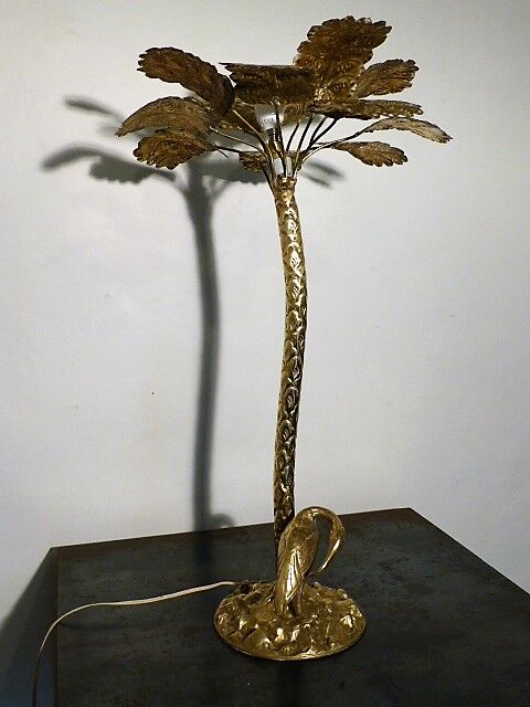 Palm lamp, brass heron 1960