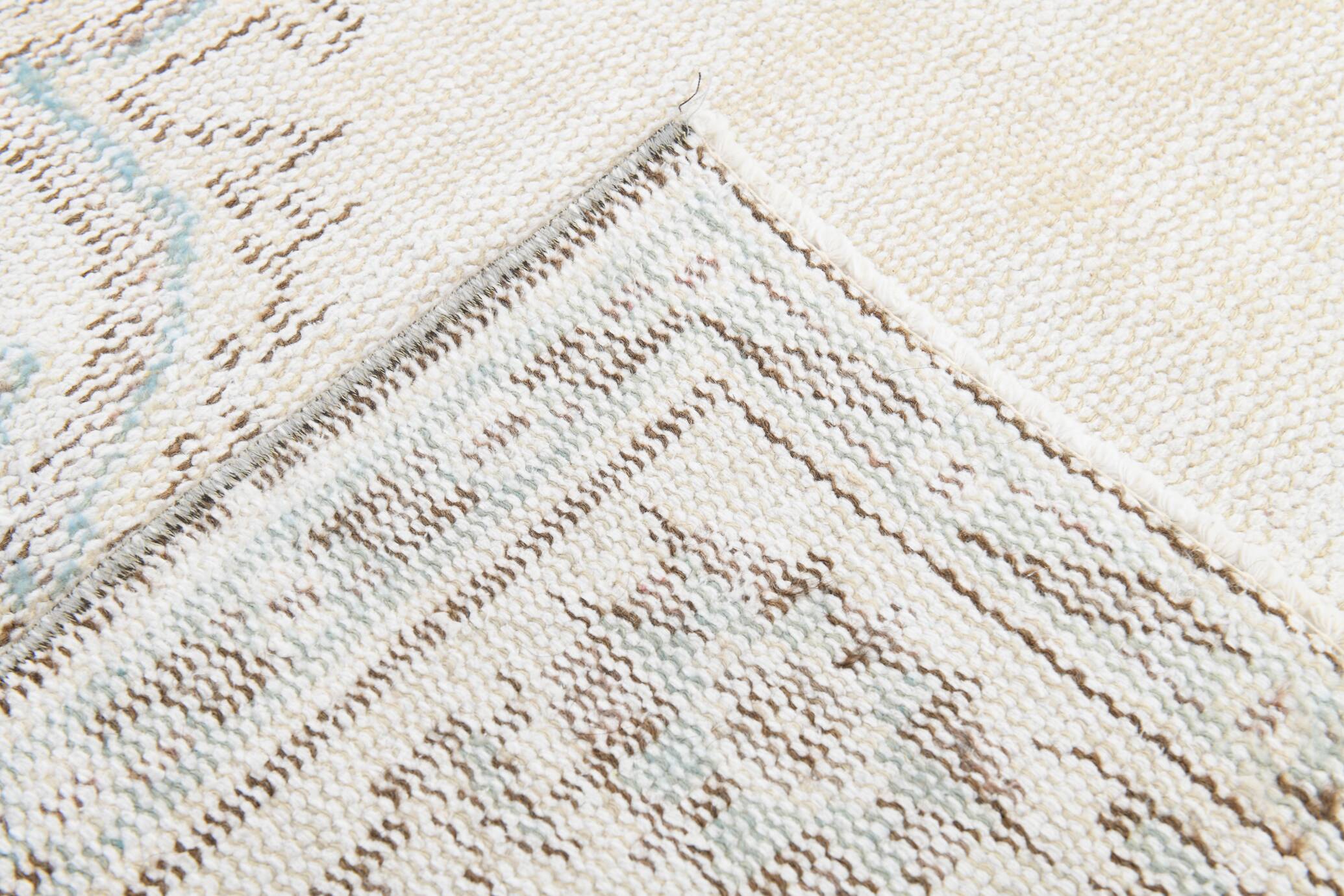 6x9 classic brown & beige vintage rug, 153x272cm