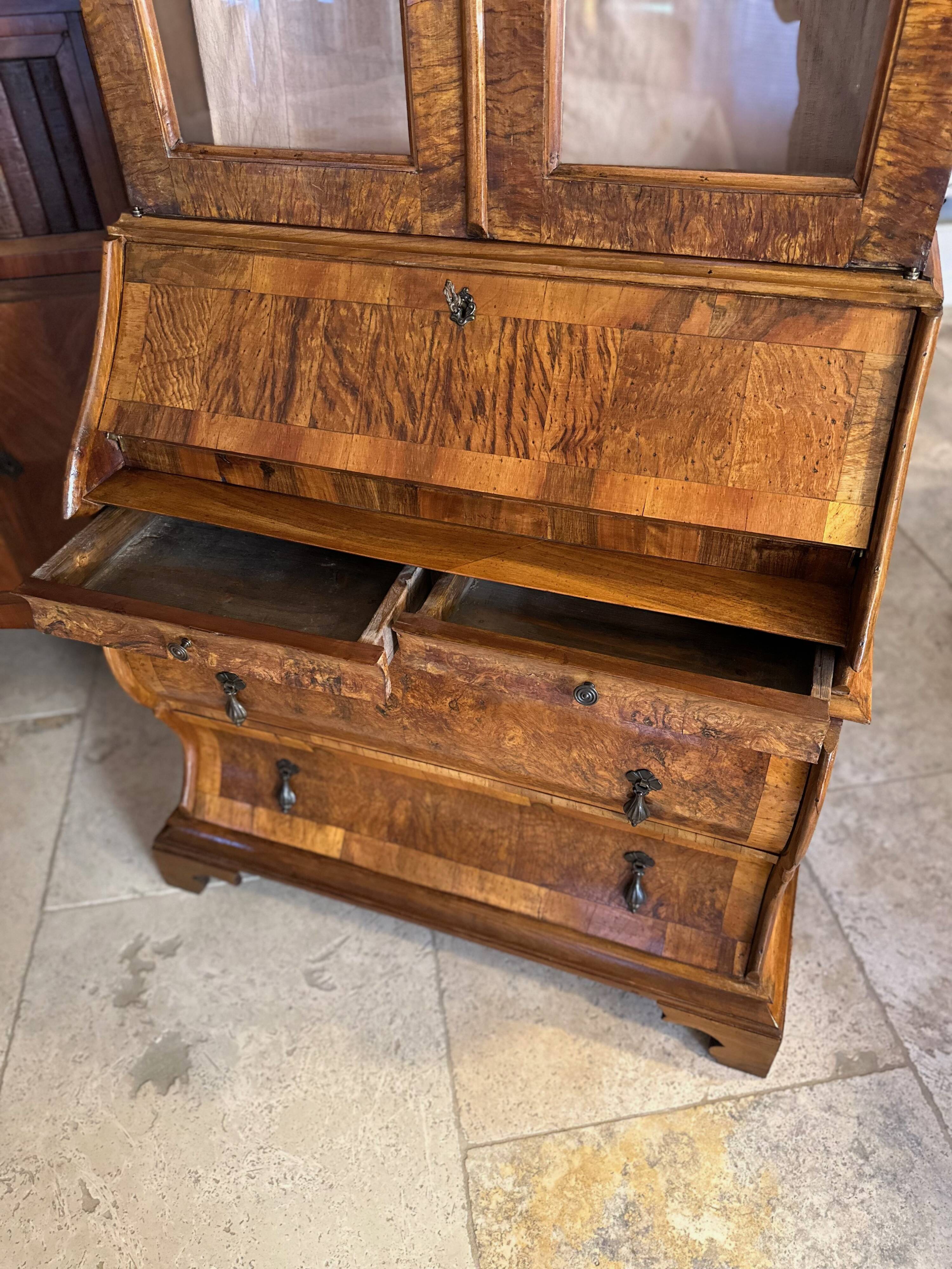 Dutch Scriban, secretary, 19th century, with high window