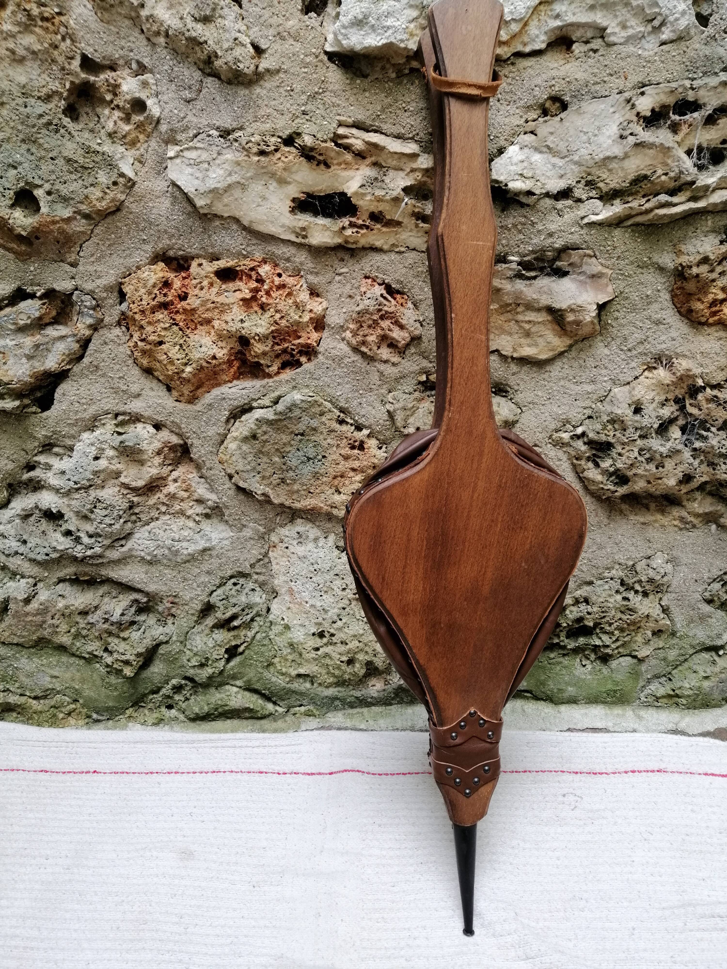 Old wrought iron fireplace servant