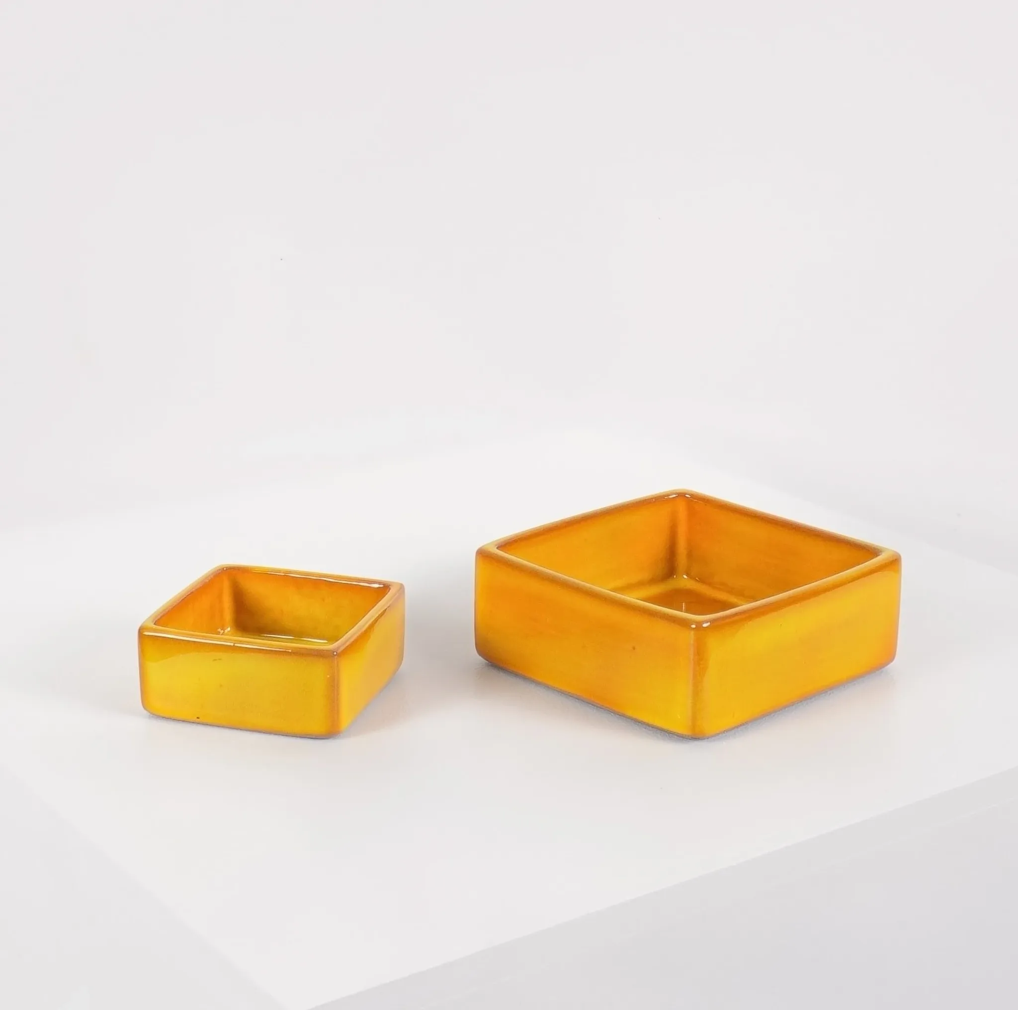 Jacques & dani ruelland, 2 ceramic catchalls, france, circa 1960