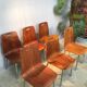 Lots of 13 vintage chairs in light wood