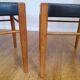 Set of 4 oak and leather chairs