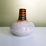 Col Brown vase ceramic spiral pattern German Fat Lava Era