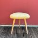 Tabouret vintage pieds compas et moumoute