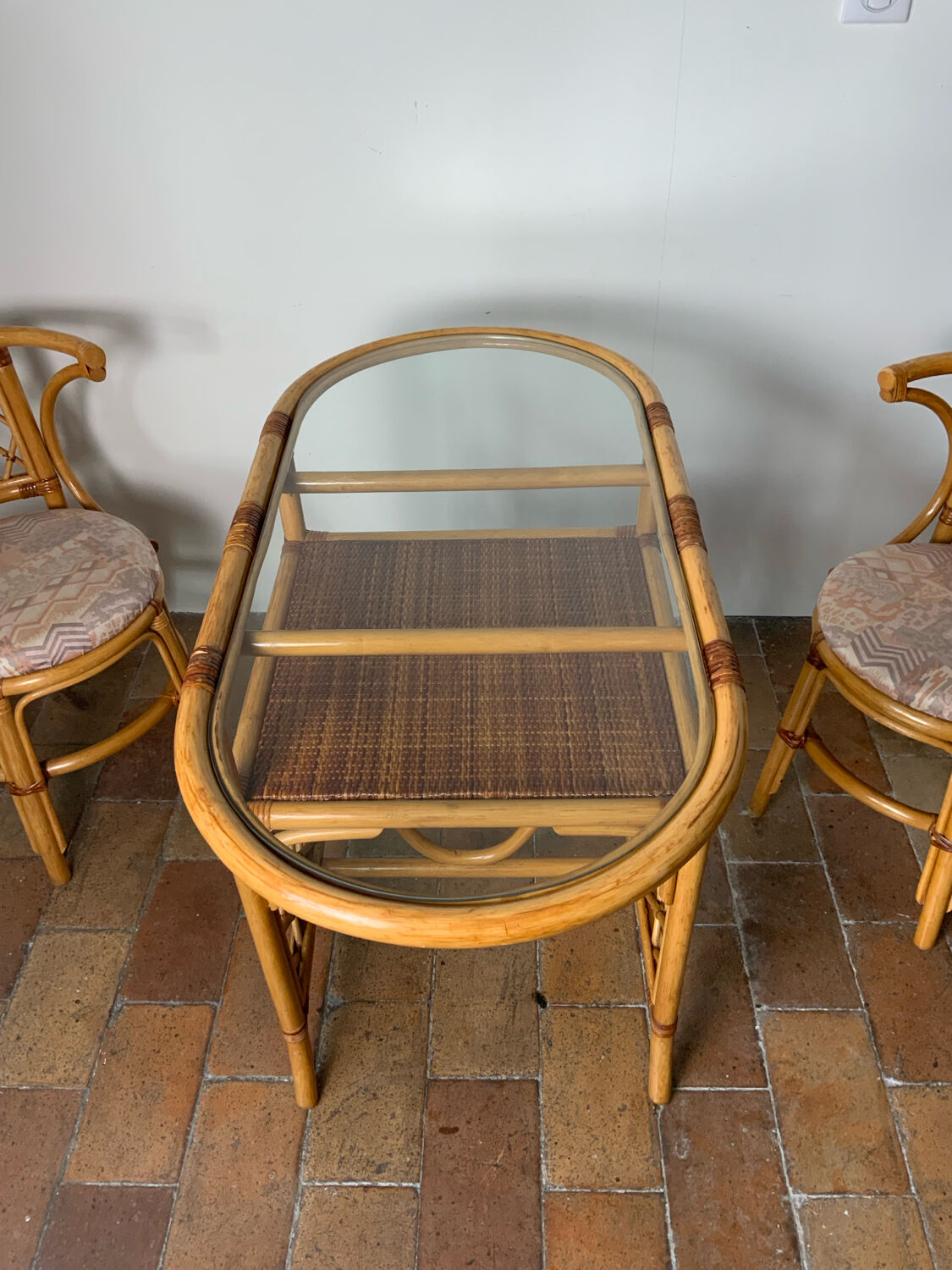Rattan table and chairs set