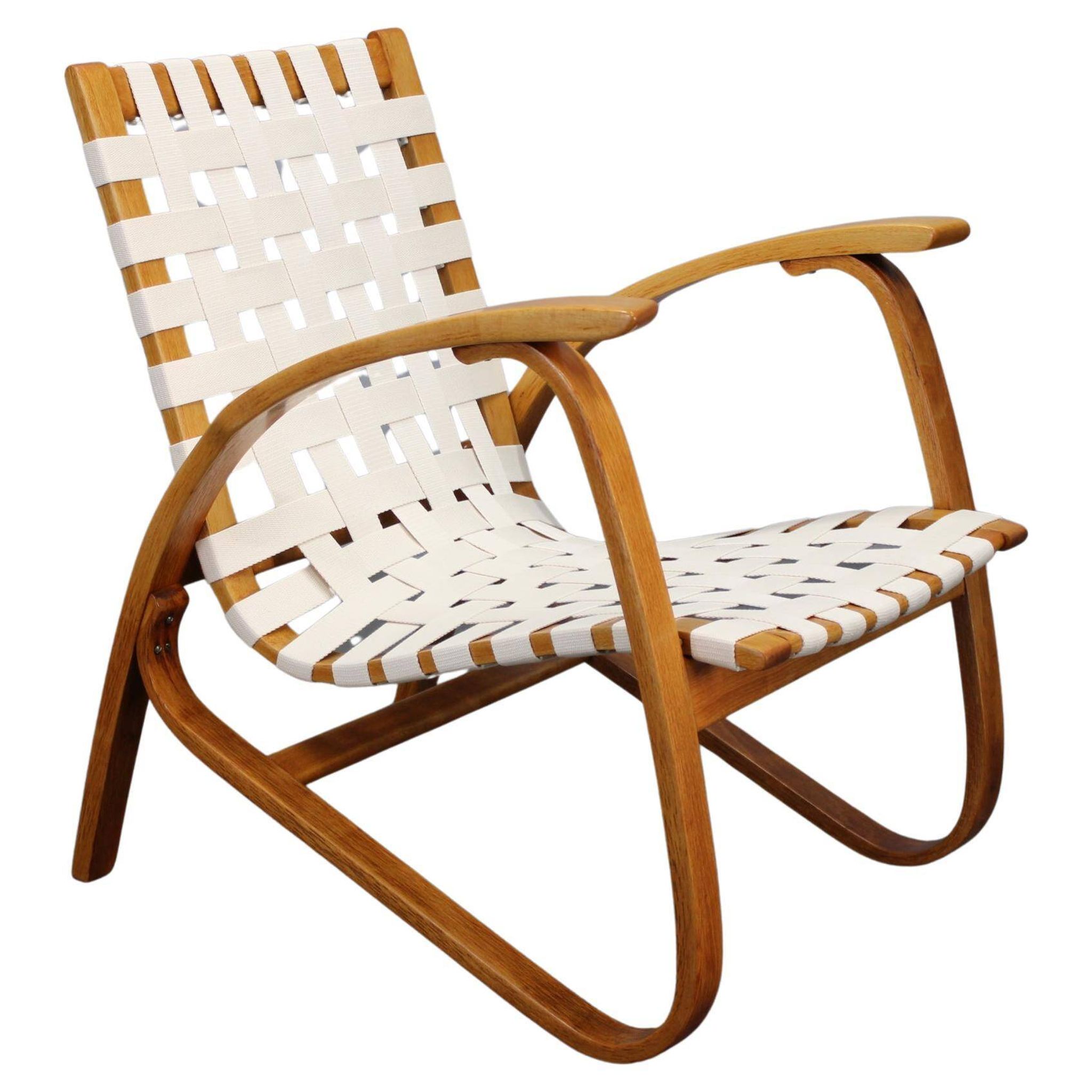 Mid-century bentwood armchair by Jan Vaněk, Czechoslovakia