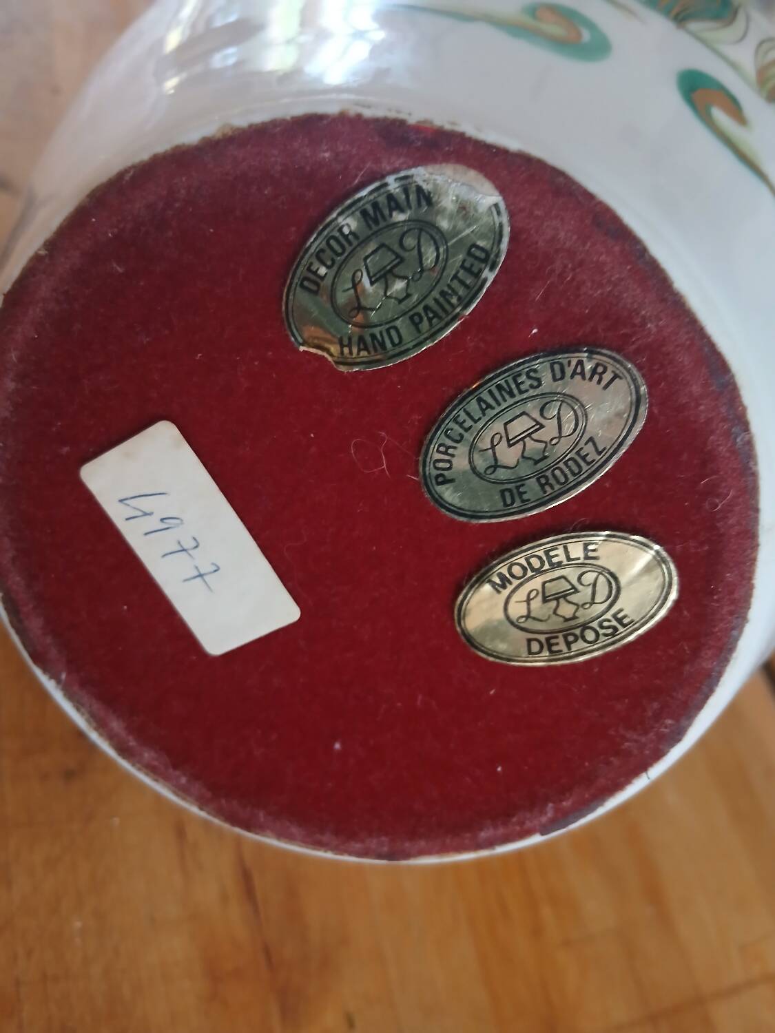 Lamp base porcelain from Rodez