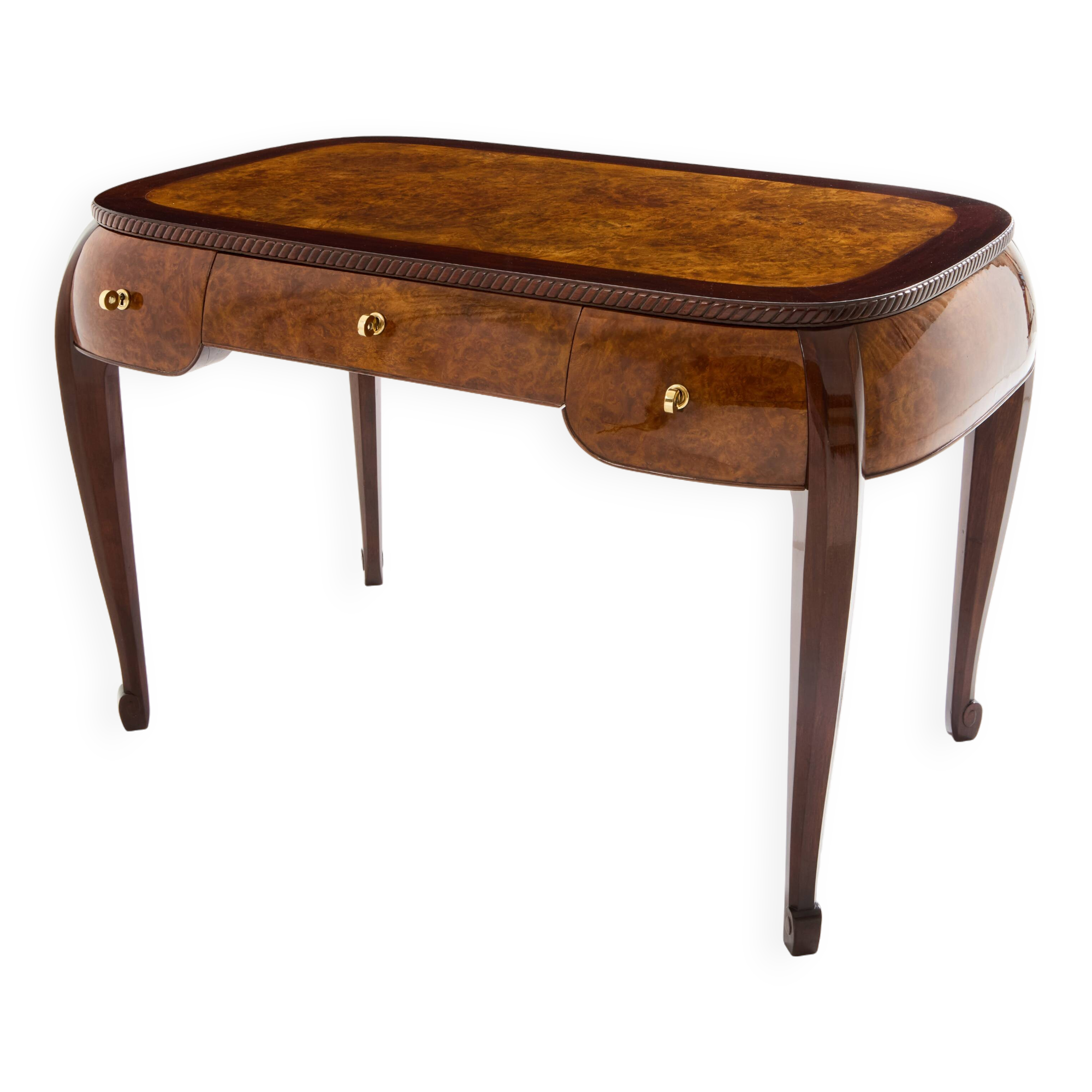 Süe & Mare desk in amboyna burl and rosewood 1921