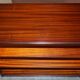 Pair of open low bookshelves Shaws of London in hardwood.