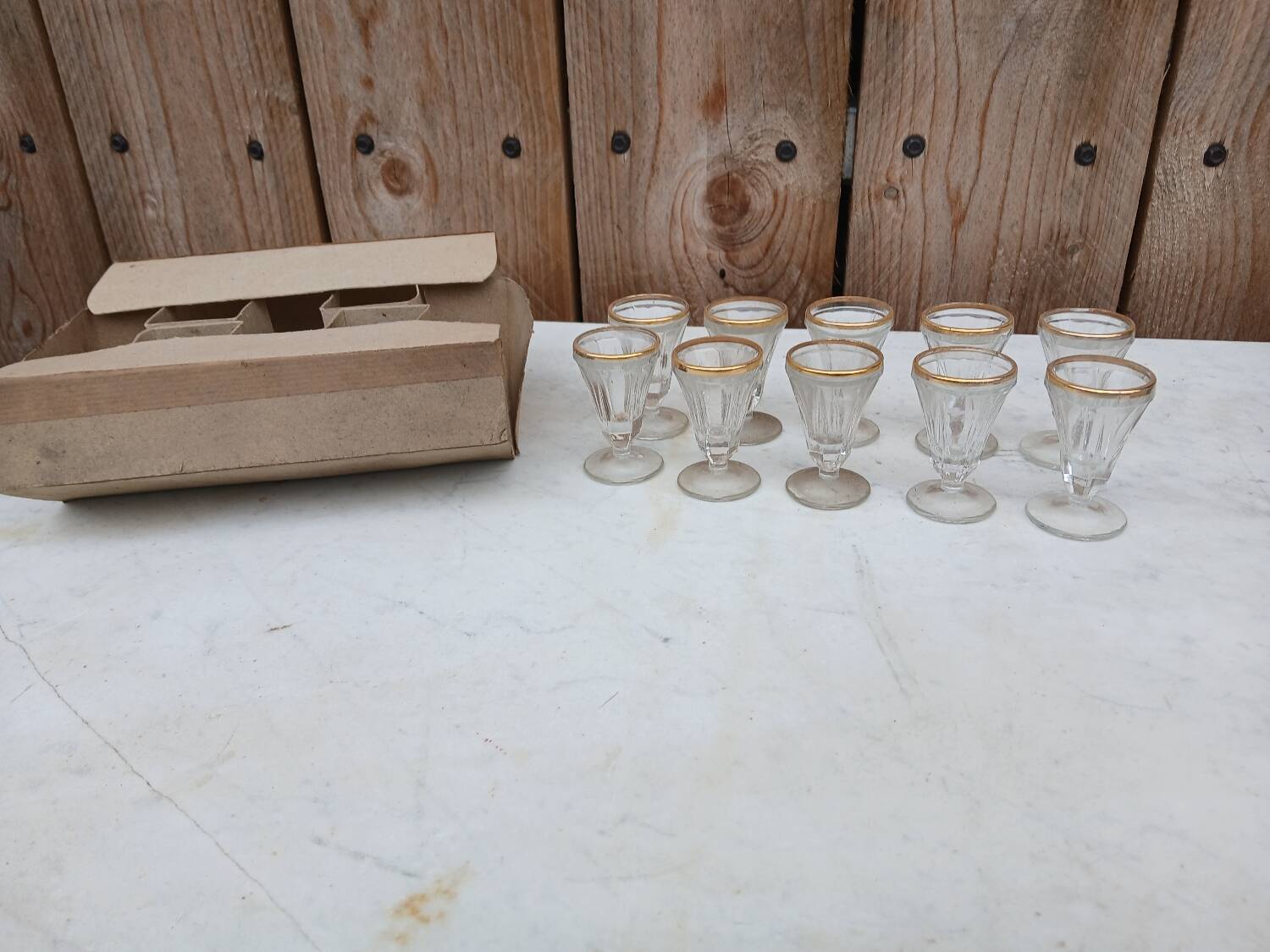 Antique fine champagne glasses