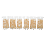 Set of six glasses, Italian design, 1960s, manufactured in Italy