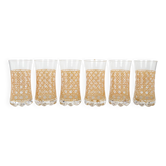 Ensemble de six verres, design italien, années 1960, fabriqué en Italie.