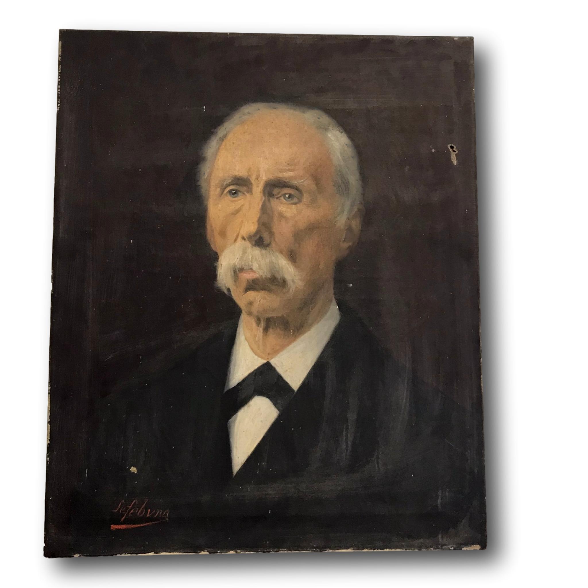 Portrait huile sur toile xix - h61cm x l50cm