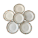 set of 6 flat plates Terre de Fer St Amand model "Molière" XXth