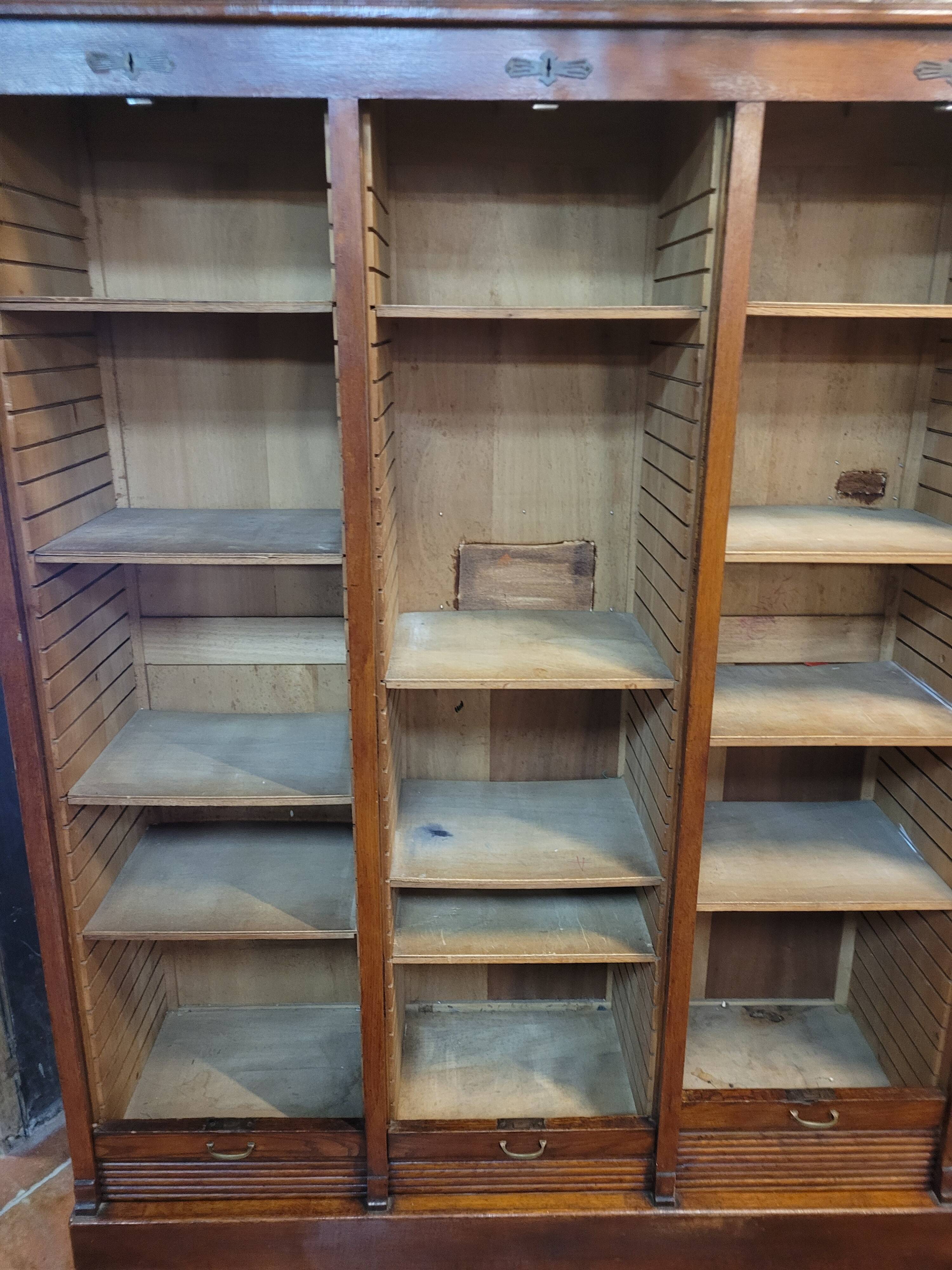 Old oak triple curtain binder