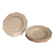 6 assiettes creuses anciennes roses en terre defer