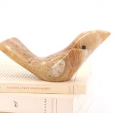 Moroccan alabaster bird paperweight, 70s
