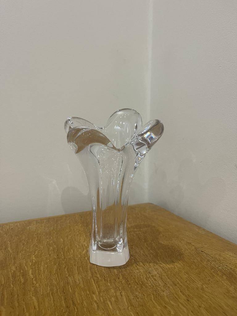 crystal vase signed Bayel