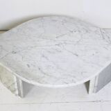 Italian teardrop marble coffee table, 1980s, made by