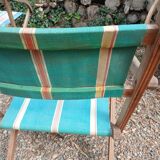 3 antique folding garden armchairs