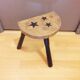 Tabouret de vacher customisé étoile