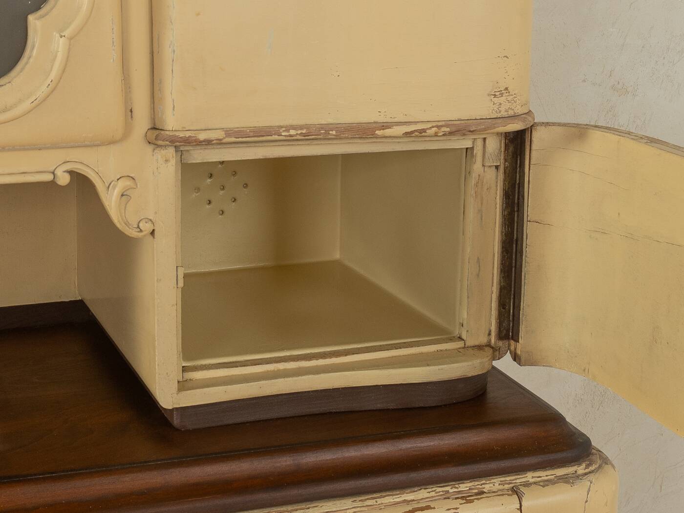 Art Deco kitchen cabinet, 1920s, two-piece