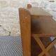 Light wood bedside table with crossbars and 3 shelves, around 1950.