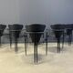 Vintage leather armchairs by Arrben Italy, 1980s - set of 6