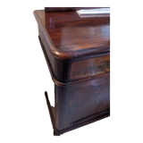 Mahogany chest of drawers with claw feet and mirror