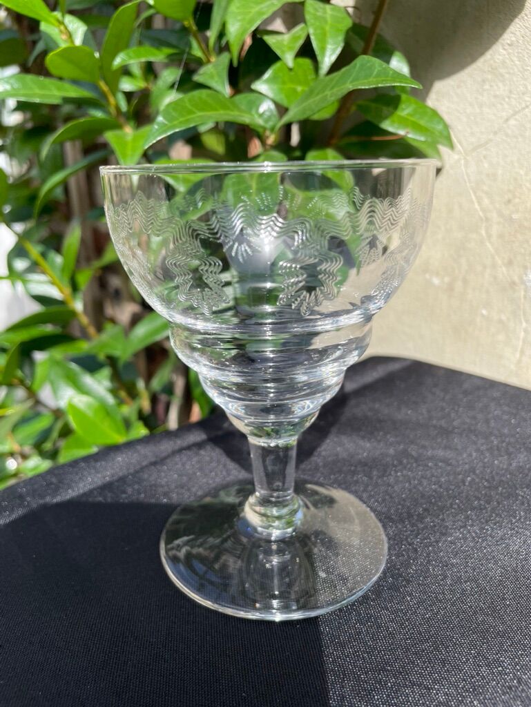 6 Port glasses – Guilloche crystal